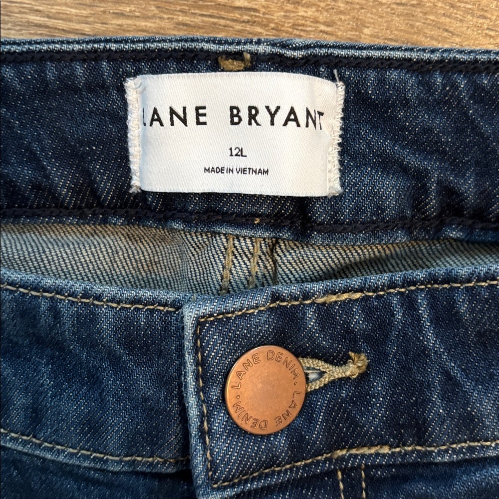 Lane Bryant Mid Rise Boyfriend Women 12L (12 Long) Blue Jeans 5 Pocket Denim - Picture 3 of 8